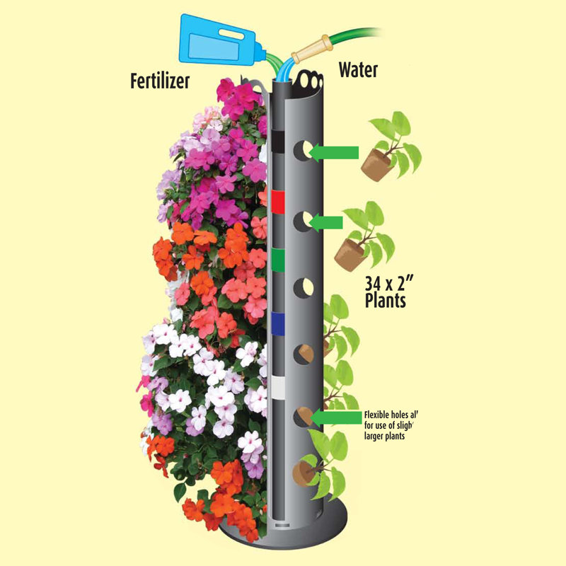 ApolloExportsInternationalInc. Flower Tower Resin Vertical Garden